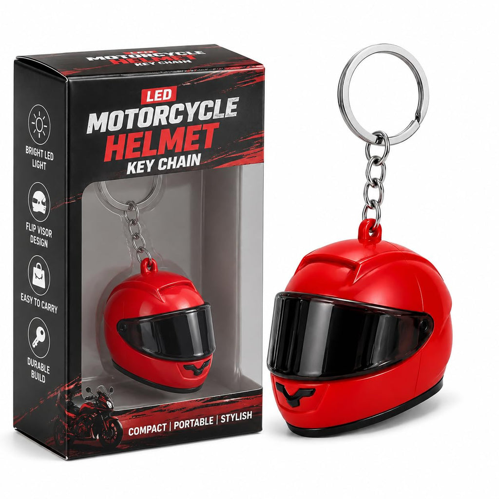 LED Motorcycle Helmet Keychain Light