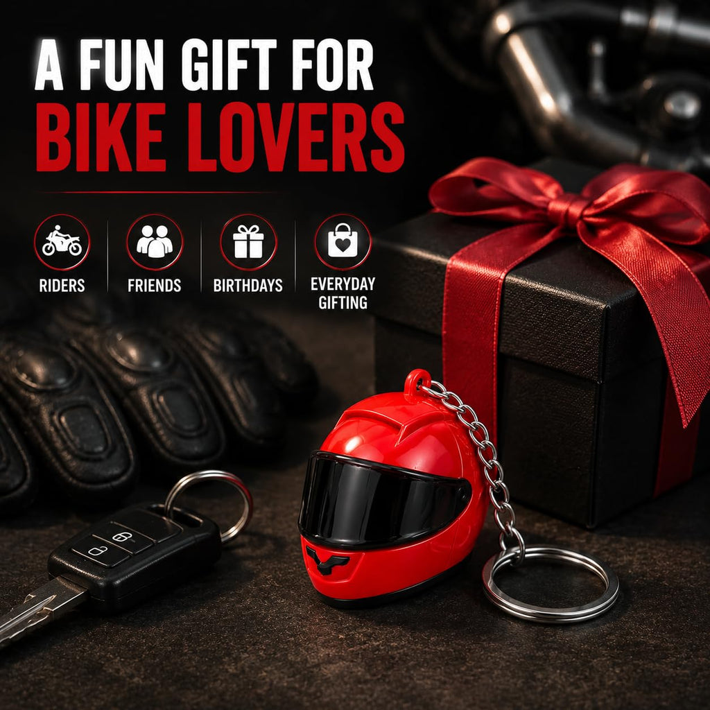 LED Motorcycle Helmet Keychain Light
