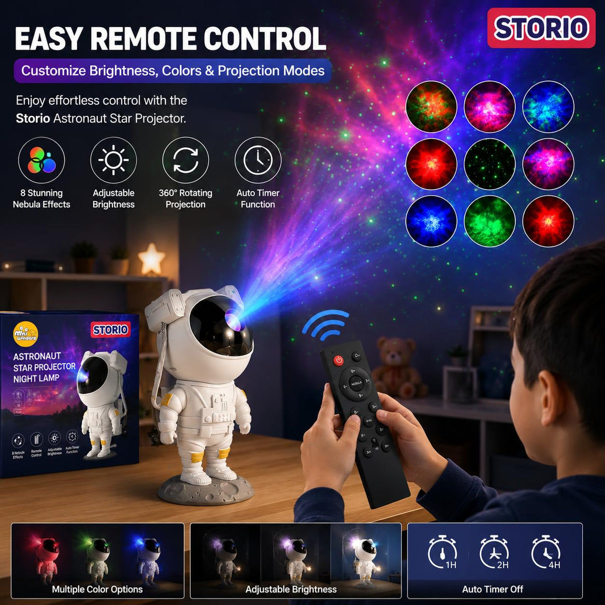 Astronaut Galaxy Star Projector Lamp