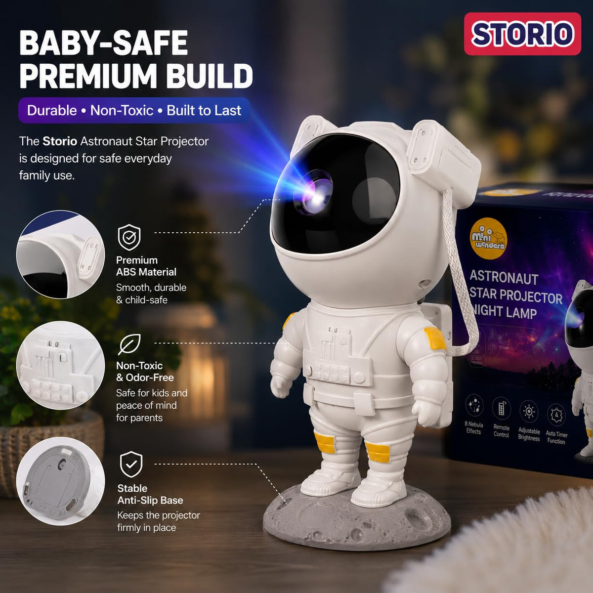 Astronaut Galaxy Star Projector Lamp