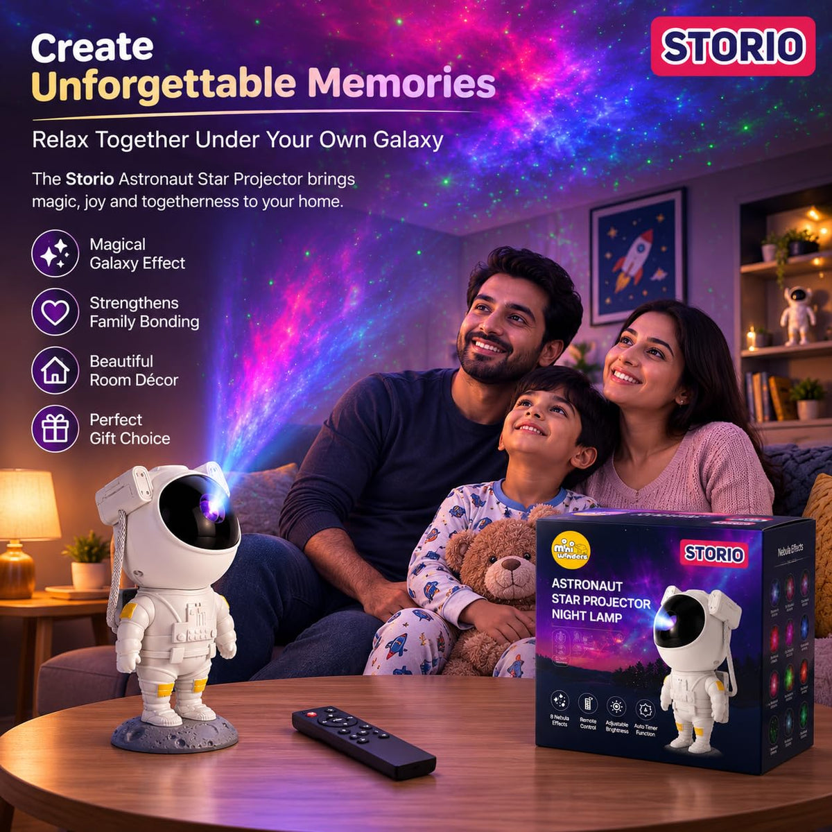 Astronaut Galaxy Star Projector Lamp