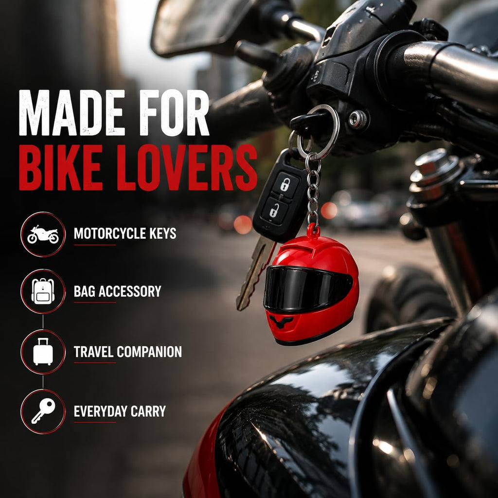LED Motorcycle Helmet Keychain Light